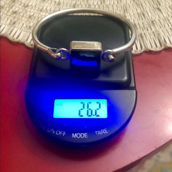 🖤❤️ VTG Taxco Silver 925 Onyx Stone Bangle Bracelet - Picture 10 of 10